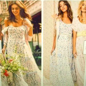 LOVESHACKFANCY Printed Long Dress w/ Tags Size: 4